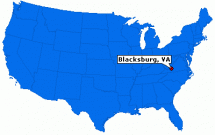 Blacksburg, Virginia - Map Locator