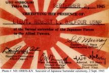 Japanese Surrender - September 2, 1945