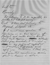 Secret Handwritten Memo - Roosevelt to Churchill