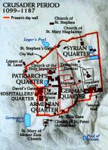 Jerusalem in the Crusader Period - Map