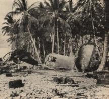 Destroyed B-24s at Funafuti