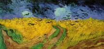 Wheat Fields with Crows - van Gogh Painting