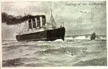 Lusitania Along the Irish Coast