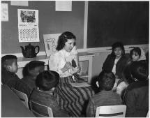 Navajo Children Learning English at Their Day School