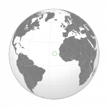 Map Depicting Location of Cape Verde Islands