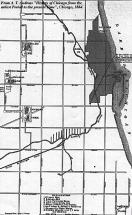 Map Depicting the Burnt Area of the Chicago Fire