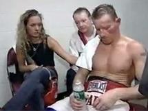 Micky Ward with Charlene Fleming and Dickie Eklund