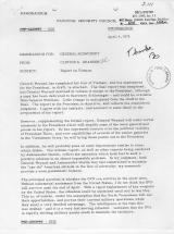 National Security Council Memo - Withdraw Support for South Vietnam