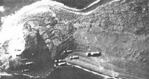 View of B-24s Bombing Iwo Jima