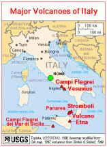 Map Depicting Mount Vesuvius