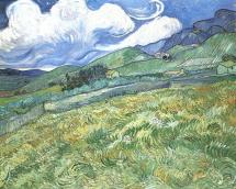 Van Gogh - Mountainous Landscape Behind St. Paul - June, 1889