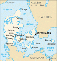 Map Depicting Location of Copenhagen