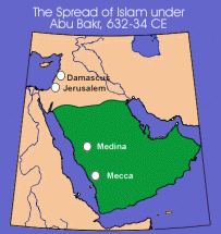 Spread of Islam Under Abu Bakr 632-634 C.E.