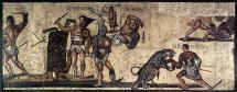 Ancient Illustration - Gladiators Fighting Animals