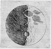 Galileo - Drawing of the Moon