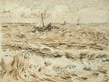 Drawing - Fishing Boat at Sea