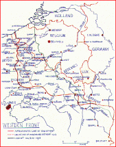 Map Depicting the Western Front