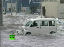 Tsunami - Seeking Rooftop Shelter in Sendai